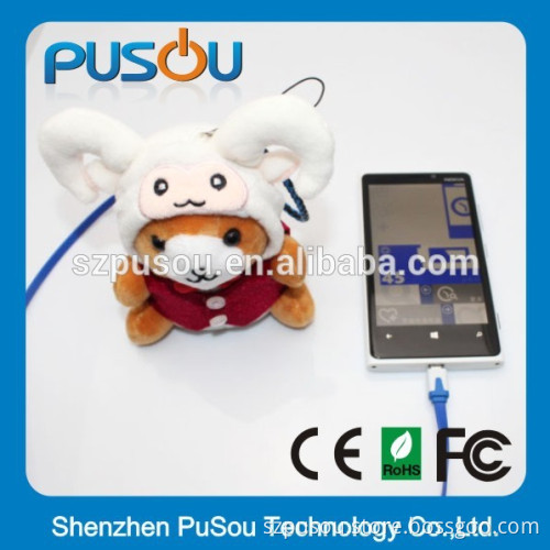 Fashion design Teddy bear power bank 4400mAh for smart phone from sedex factory